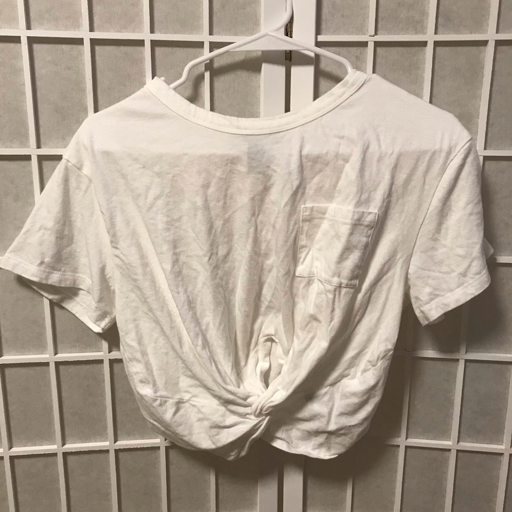 White crop top